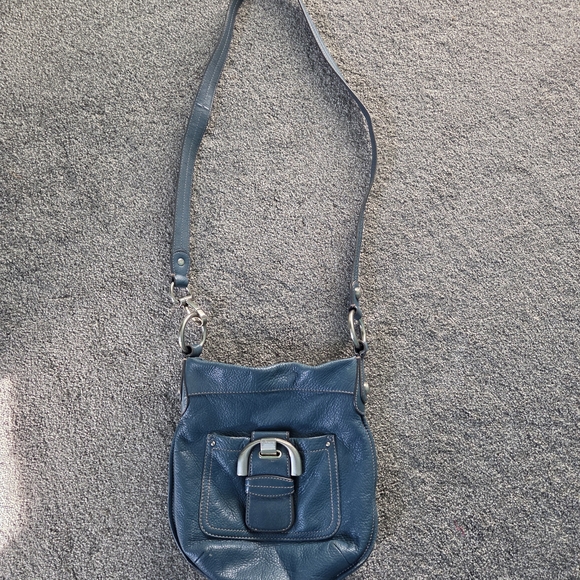 b. makowsky Handbags - B. Makowsky Blue Leather Crossbody Bag